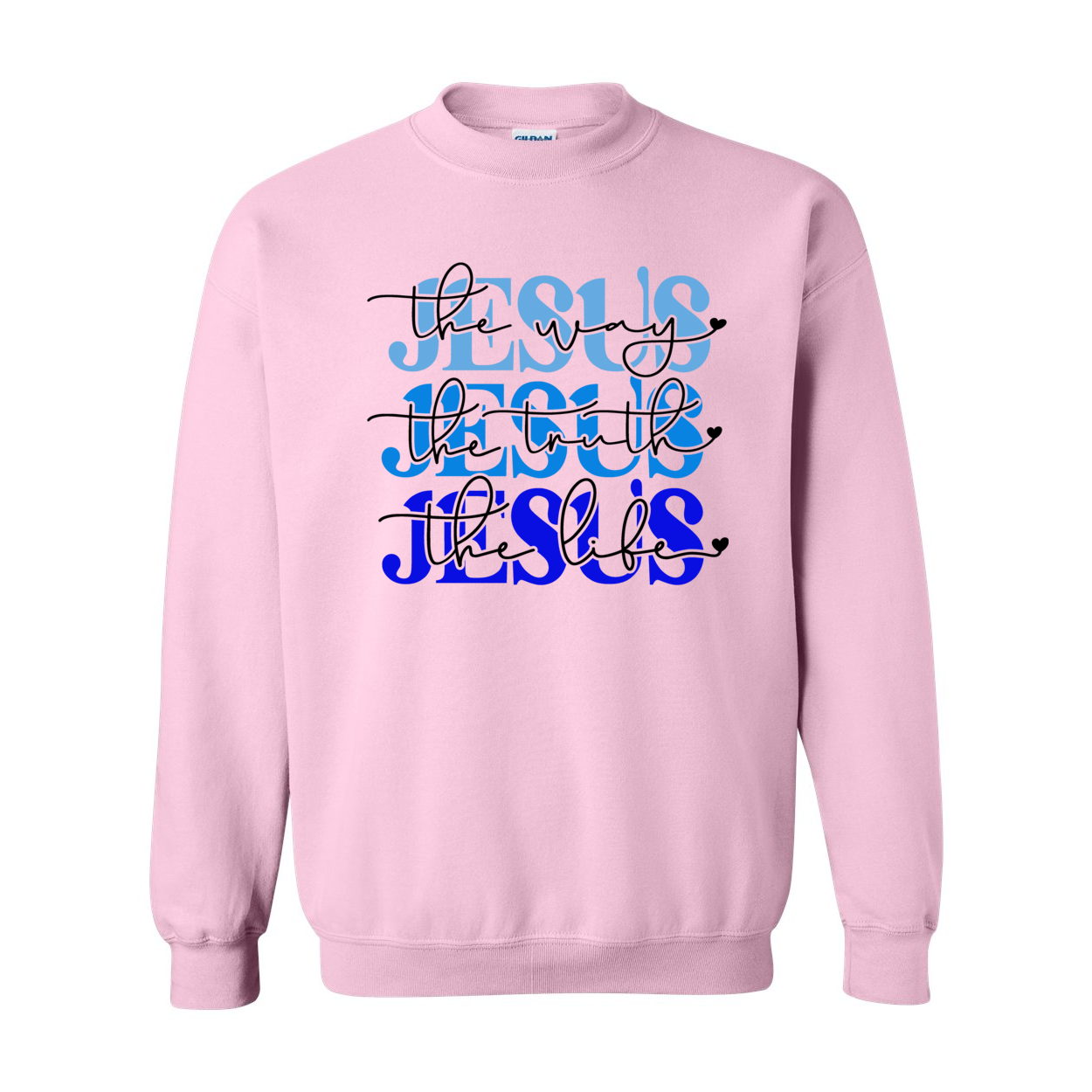 Jesus is The Way Blue Crewneck Sweatshirt