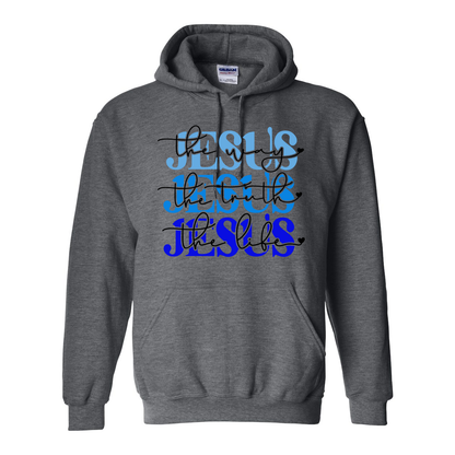 Jesus is The Way Blue Hooded Sweatshirt